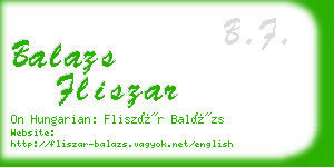 balazs fliszar business card